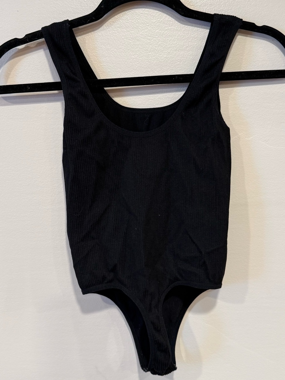 Colsie Black Ribbed Scoop Neck Bodysuit Casual Loungewear Women's XS - Picture 2 of 5